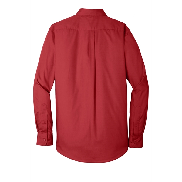 Port Authority Long Sleeve Carefree Poplin Shirt. - Port Authority Long Sleeve Carefree Poplin Shirt. - Image 24 of 65