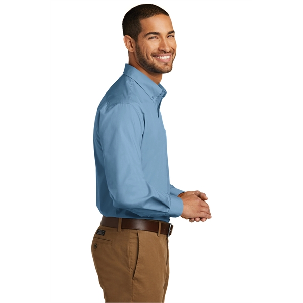 Port Authority Long Sleeve Carefree Poplin Shirt. - Port Authority Long Sleeve Carefree Poplin Shirt. - Image 27 of 65