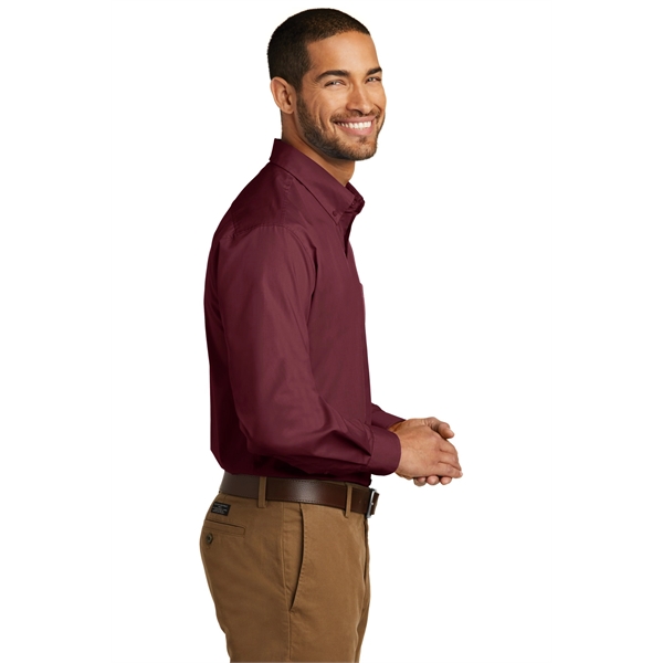 Port Authority Long Sleeve Carefree Poplin Shirt. - Port Authority Long Sleeve Carefree Poplin Shirt. - Image 42 of 65