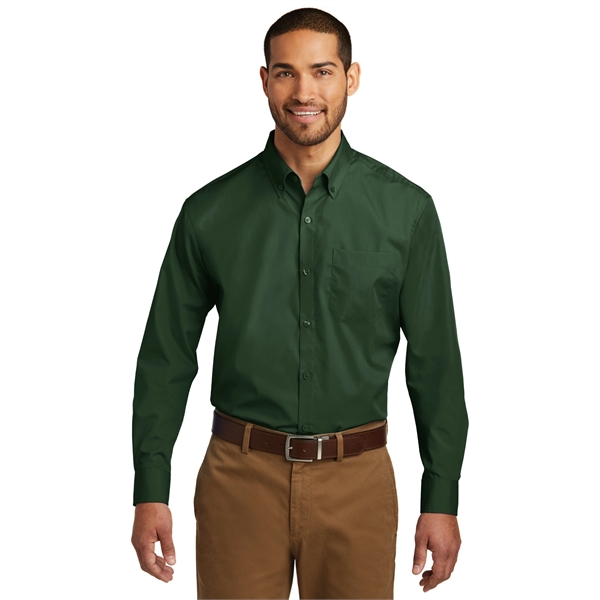 Port Authority Long Sleeve Carefree Poplin Shirt. - Port Authority Long Sleeve Carefree Poplin Shirt. - Image 45 of 65