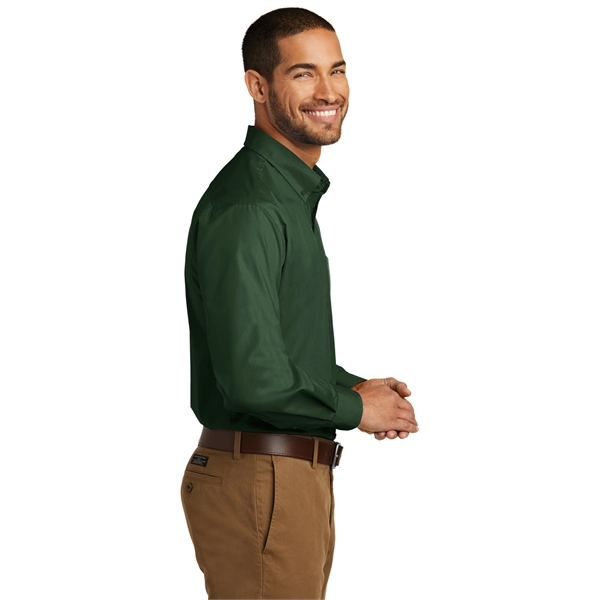 Port Authority Long Sleeve Carefree Poplin Shirt. - Port Authority Long Sleeve Carefree Poplin Shirt. - Image 47 of 65