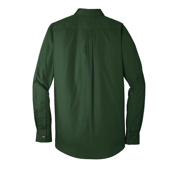 Port Authority Long Sleeve Carefree Poplin Shirt. - Port Authority Long Sleeve Carefree Poplin Shirt. - Image 49 of 65