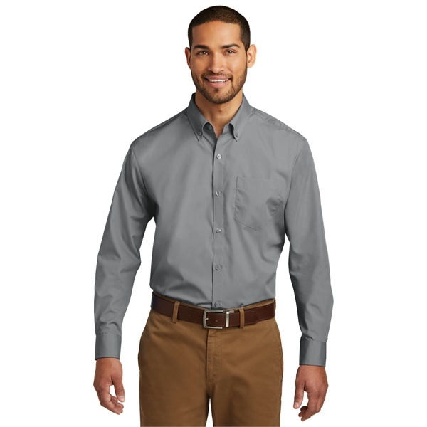 Port Authority Long Sleeve Carefree Poplin Shirt. - Port Authority Long Sleeve Carefree Poplin Shirt. - Image 50 of 65