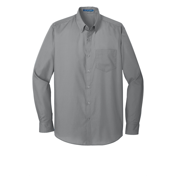 Port Authority Long Sleeve Carefree Poplin Shirt. - Port Authority Long Sleeve Carefree Poplin Shirt. - Image 53 of 65