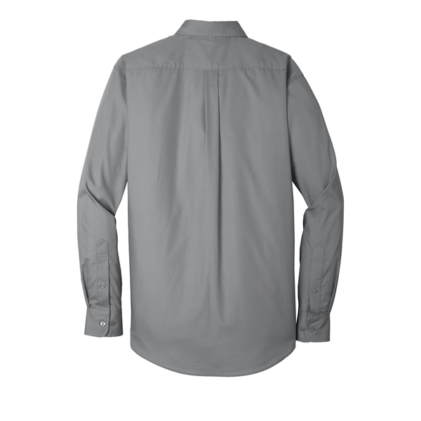 Port Authority Long Sleeve Carefree Poplin Shirt. - Port Authority Long Sleeve Carefree Poplin Shirt. - Image 54 of 65