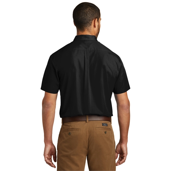 Port Authority Short Sleeve Carefree Poplin Shirt. - Port Authority Short Sleeve Carefree Poplin Shirt. - Image 6 of 30