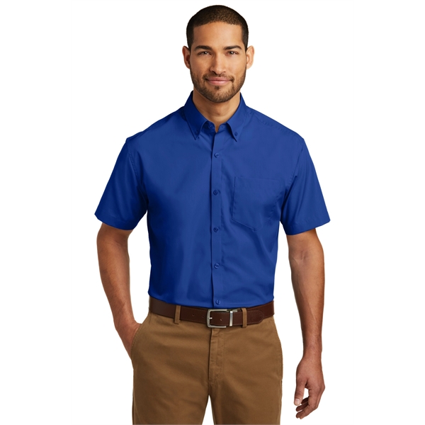 Port Authority Short Sleeve Carefree Poplin Shirt. - Port Authority Short Sleeve Carefree Poplin Shirt. - Image 0 of 30