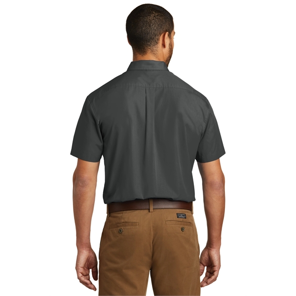 Port Authority Short Sleeve Carefree Poplin Shirt. - Port Authority Short Sleeve Carefree Poplin Shirt. - Image 14 of 30