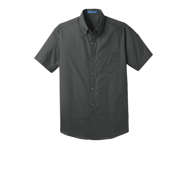 Port Authority Short Sleeve Carefree Poplin Shirt. - Port Authority Short Sleeve Carefree Poplin Shirt. - Image 16 of 30