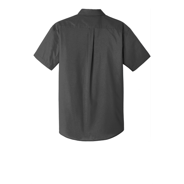 Port Authority Short Sleeve Carefree Poplin Shirt. - Port Authority Short Sleeve Carefree Poplin Shirt. - Image 17 of 30