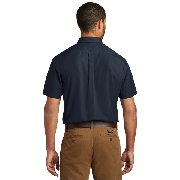 Port Authority Short Sleeve Carefree Poplin Shirt. - Port Authority Short Sleeve Carefree Poplin Shirt. - Image 18 of 30