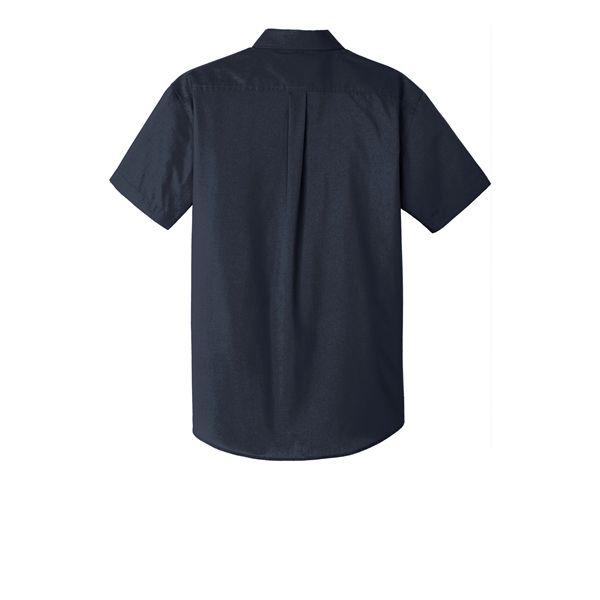 Port Authority Short Sleeve Carefree Poplin Shirt. - Port Authority Short Sleeve Carefree Poplin Shirt. - Image 21 of 30