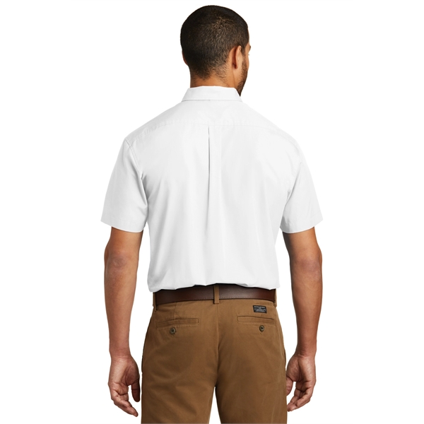 Port Authority Short Sleeve Carefree Poplin Shirt. - Port Authority Short Sleeve Carefree Poplin Shirt. - Image 22 of 30