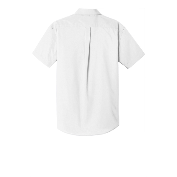 Port Authority Short Sleeve Carefree Poplin Shirt. - Port Authority Short Sleeve Carefree Poplin Shirt. - Image 25 of 30