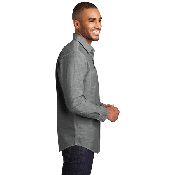 Port Authority Slub Chambray Shirt. - Port Authority Slub Chambray Shirt. - Image 9 of 15