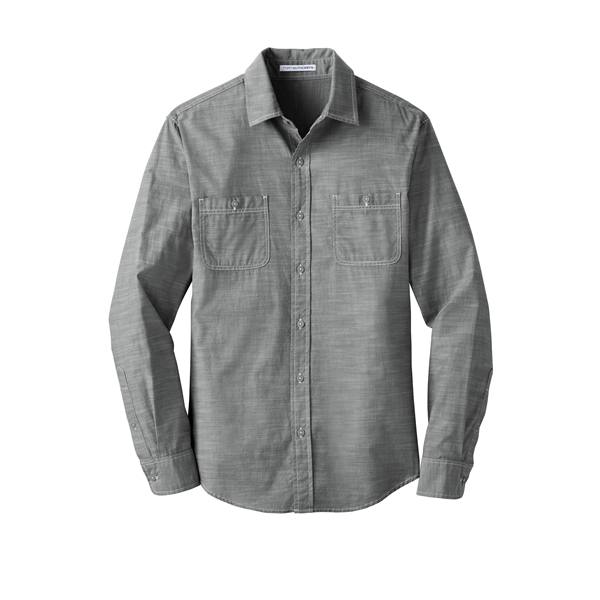 Port Authority Slub Chambray Shirt. - Port Authority Slub Chambray Shirt. - Image 0 of 15