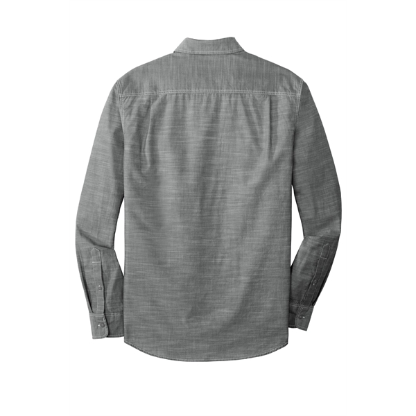 Port Authority Slub Chambray Shirt. - Port Authority Slub Chambray Shirt. - Image 3 of 15