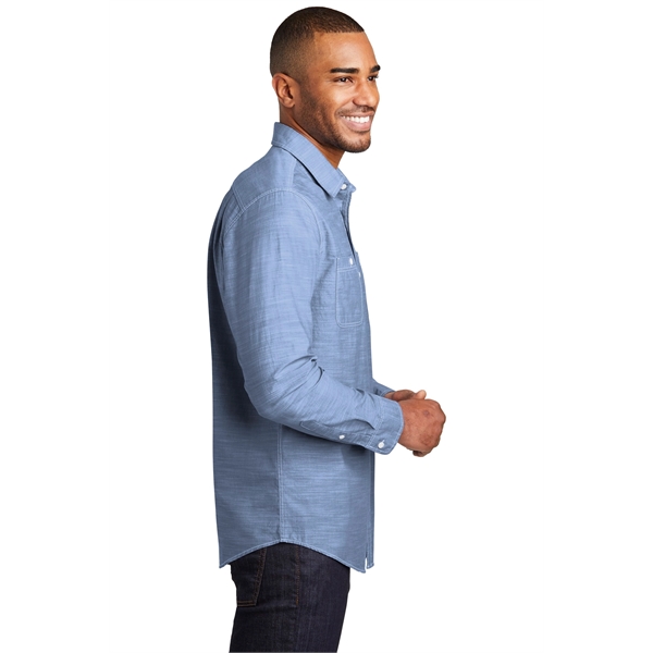 Port Authority Slub Chambray Shirt. - Port Authority Slub Chambray Shirt. - Image 5 of 15