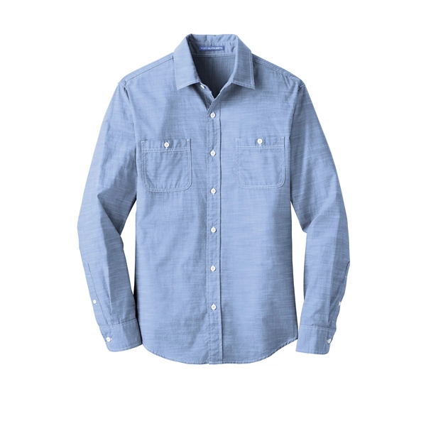 Port Authority Slub Chambray Shirt. - Port Authority Slub Chambray Shirt. - Image 1 of 15