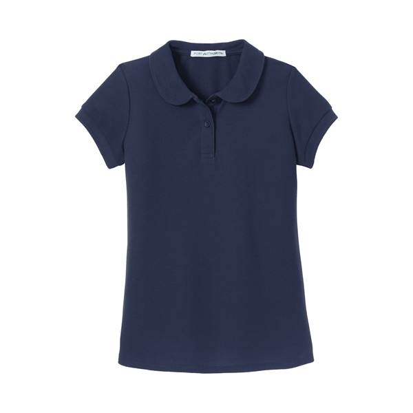 Port Authority Girls Silk Touch Peter Pan Collar Polo. - Port Authority Girls Silk Touch Peter Pan Collar Polo. - Image 8 of 19