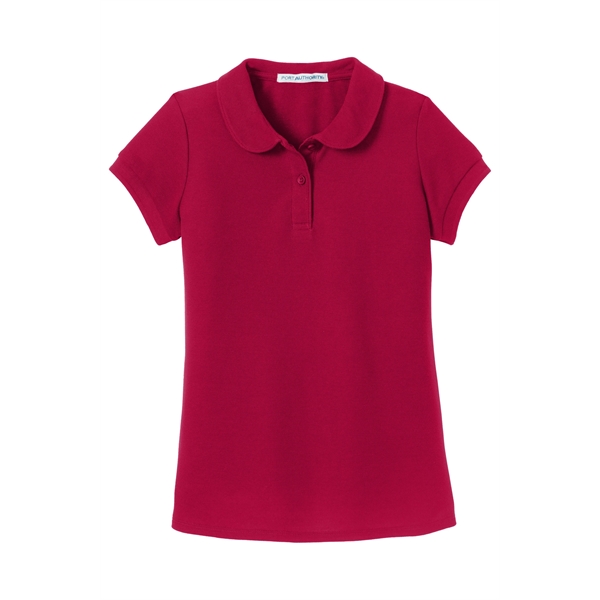 Port Authority Girls Silk Touch Peter Pan Collar Polo. - Port Authority Girls Silk Touch Peter Pan Collar Polo. - Image 13 of 19