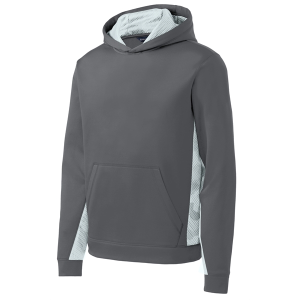 Sport-Tek Youth Sport-Wick CamoHex Fleece Colorblock Hood... - Sport-Tek Youth Sport-Wick CamoHex Fleece Colorblock Hood... - Image 23 of 24