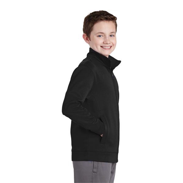 Sport-Tek Youth Sport-Wick Fleece Full-Zip Jacket. - Sport-Tek Youth Sport-Wick Fleece Full-Zip Jacket. - Image 3 of 30