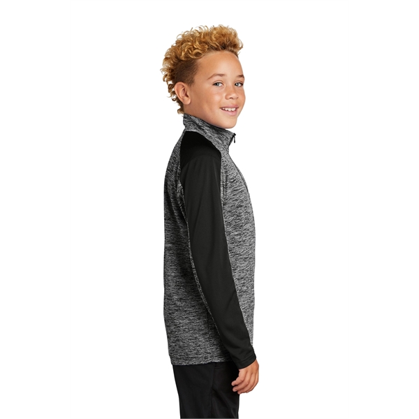 Sport-Tek Youth PosiCharge Electric Heather Colorblock 1/... - Sport-Tek Youth PosiCharge Electric Heather Colorblock 1/... - Image 2 of 28