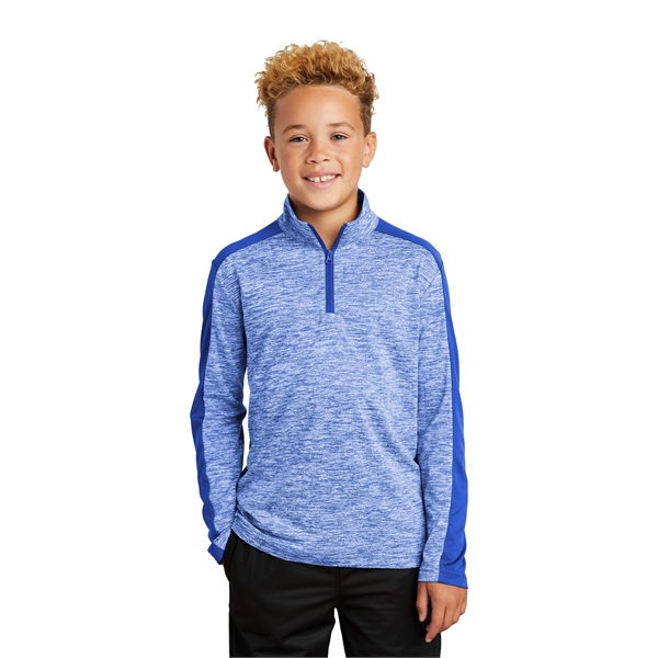 Sport-Tek Youth PosiCharge Electric Heather Colorblock 1/... - Sport-Tek Youth PosiCharge Electric Heather Colorblock 1/... - Image 12 of 28