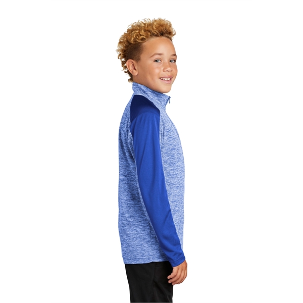 Sport-Tek Youth PosiCharge Electric Heather Colorblock 1/... - Sport-Tek Youth PosiCharge Electric Heather Colorblock 1/... - Image 14 of 28