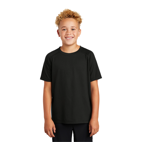 Sport-Tek Youth PosiCharge Tri-Blend Wicking Raglan Tee. - Sport-Tek Youth PosiCharge Tri-Blend Wicking Raglan Tee. - Image 0 of 25