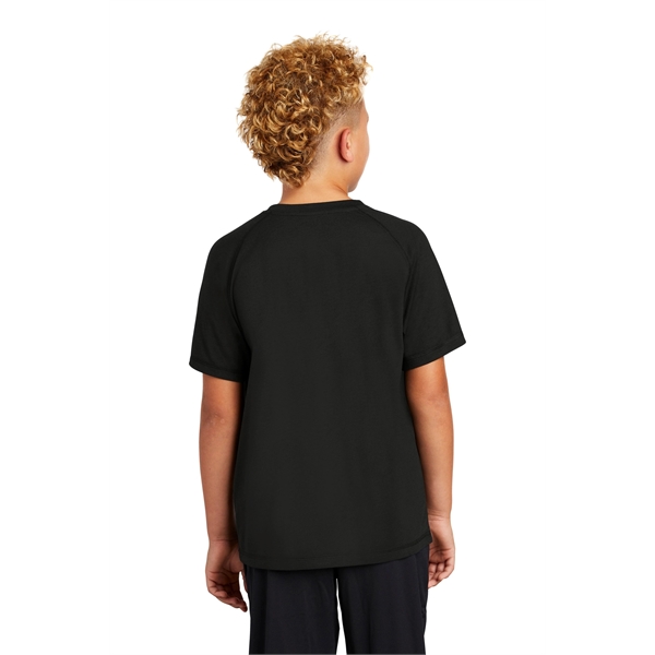 Sport-Tek Youth PosiCharge Tri-Blend Wicking Raglan Tee. - Sport-Tek Youth PosiCharge Tri-Blend Wicking Raglan Tee. - Image 1 of 25