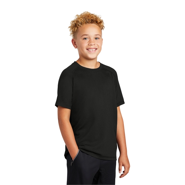 Sport-Tek Youth PosiCharge Tri-Blend Wicking Raglan Tee. - Sport-Tek Youth PosiCharge Tri-Blend Wicking Raglan Tee. - Image 4 of 25