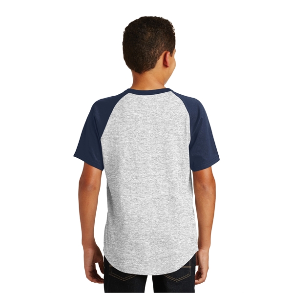 Sport-Tek Youth Short Sleeve Colorblock Raglan Jersey. - Sport-Tek Youth Short Sleeve Colorblock Raglan Jersey. - Image 8 of 30