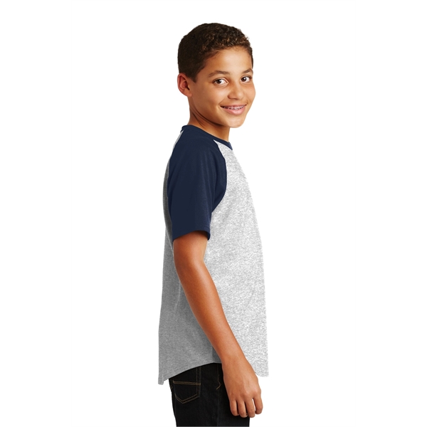 Sport-Tek Youth Short Sleeve Colorblock Raglan Jersey. - Sport-Tek Youth Short Sleeve Colorblock Raglan Jersey. - Image 9 of 30