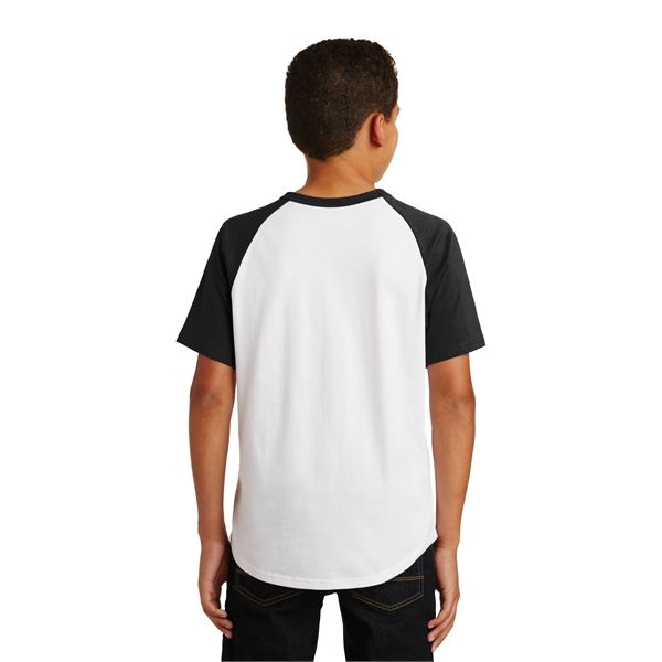 Sport-Tek Youth Short Sleeve Colorblock Raglan Jersey. - Sport-Tek Youth Short Sleeve Colorblock Raglan Jersey. - Image 14 of 30
