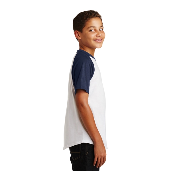 Sport-Tek Youth Short Sleeve Colorblock Raglan Jersey. - Sport-Tek Youth Short Sleeve Colorblock Raglan Jersey. - Image 20 of 30
