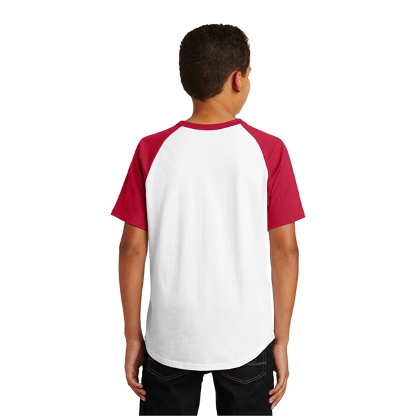 Sport-Tek Youth Short Sleeve Colorblock Raglan Jersey. - Sport-Tek Youth Short Sleeve Colorblock Raglan Jersey. - Image 23 of 30