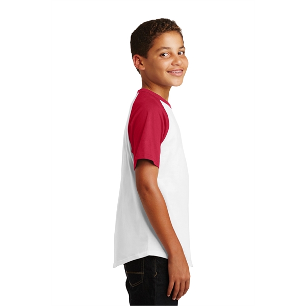 Sport-Tek Youth Short Sleeve Colorblock Raglan Jersey. - Sport-Tek Youth Short Sleeve Colorblock Raglan Jersey. - Image 24 of 30
