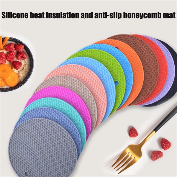 Silicone Anti-slip and insulating honeycomb heat pad - Silicone Anti-slip and insulating honeycomb heat pad - Image 0 of 2