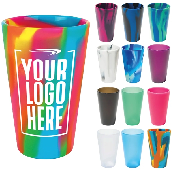 16 oz Food-grade Silicone Cup Pint Glass Drinkware - 16 oz Food-grade Silicone Cup Pint Glass Drinkware - Image 0 of 3