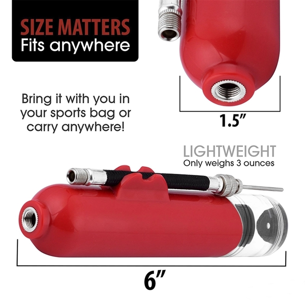 Volleyball Dual Action Hand Pump Mini Basketball Inflator - Volleyball Dual Action Hand Pump Mini Basketball Inflator - Image 1 of 4