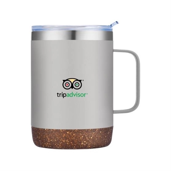 12 oz. Stainless Steel Mug with Cork Bottom - 12 oz. Stainless Steel Mug with Cork Bottom - Image 1 of 4