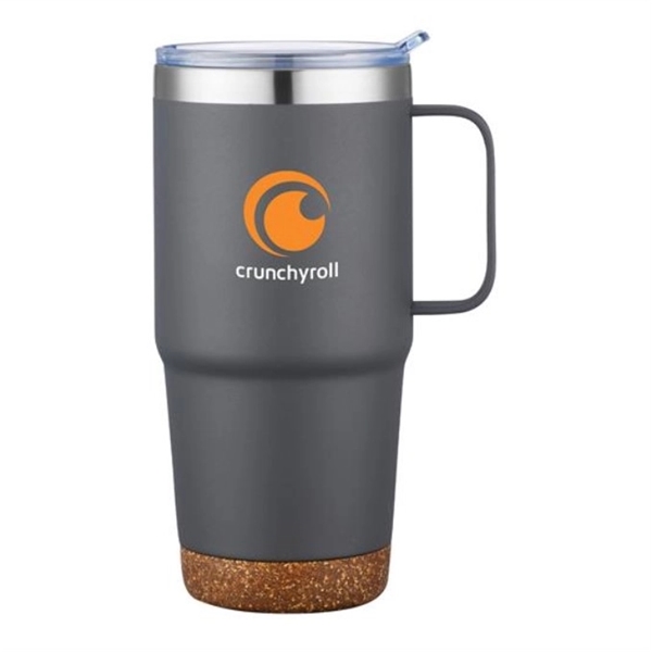 24 oz. Travel Mug with Cork Base and Handle - 24 oz. Travel Mug with Cork Base and Handle - Image 1 of 4