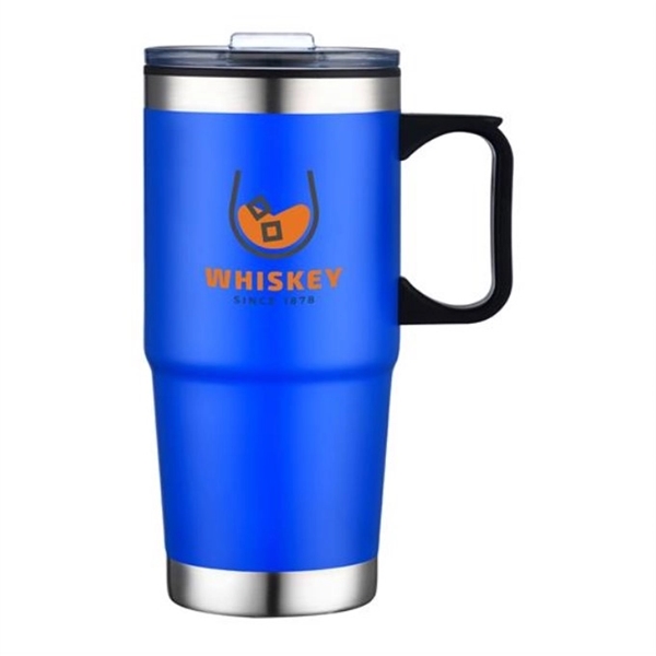 24 oz. Affordable Stainless Steel Mug w/ PP Liner and Handle - 24 oz. Affordable Stainless Steel Mug w/ PP Liner and Handle - Image 1 of 4