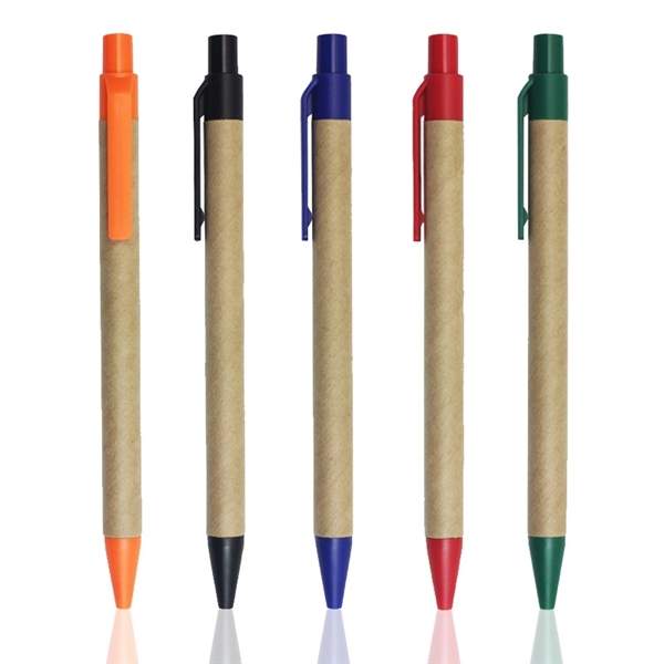 Eco-Friendly Recycled Retractable Kraft Paper Pen - Eco-Friendly Recycled Retractable Kraft Paper Pen - Image 1 of 1