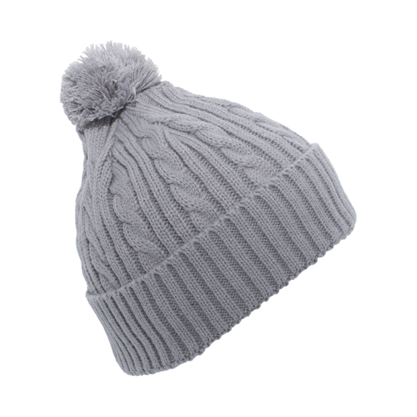 Pacific Headwear Cable Knit Pom-Pom Beanie - Pacific Headwear Cable Knit Pom-Pom Beanie - Image 10 of 19