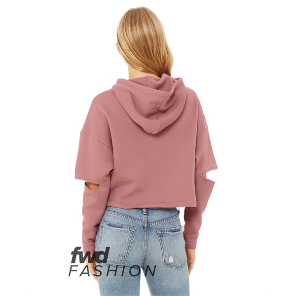 FWD Fashion Ladies' Cut Out Hooded Fleece - FWD Fashion Ladies' Cut Out Hooded Fleece - Image 13 of 16