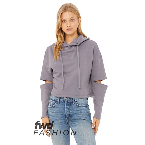 FWD Fashion Ladies' Cut Out Hooded Fleece - FWD Fashion Ladies' Cut Out Hooded Fleece - Image 14 of 16