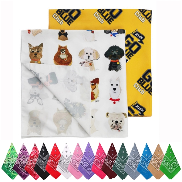 22 Inch Full Color Bandanas - 22 Inch Full Color Bandanas - Image 0 of 1